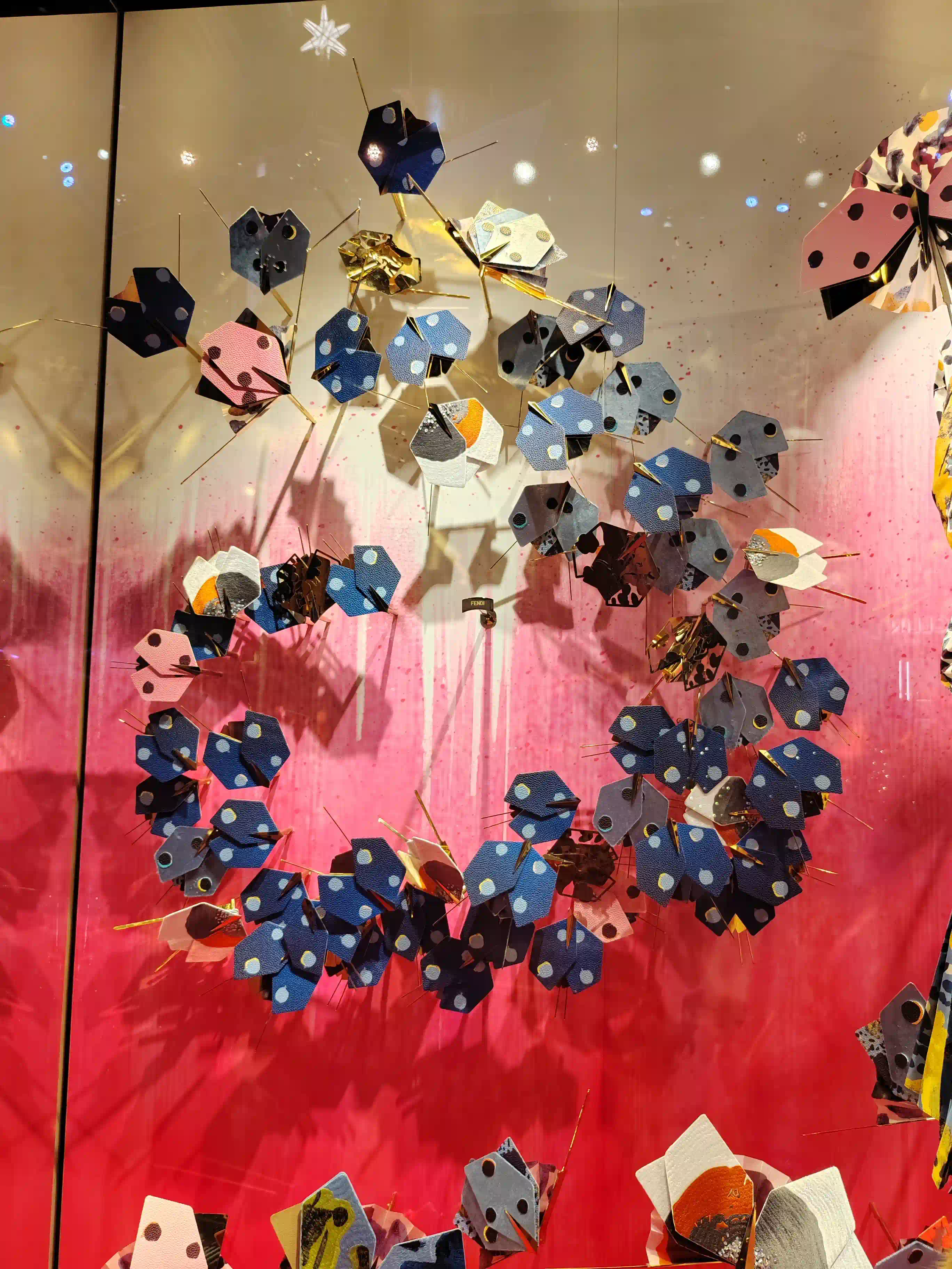 fendi window display, store display props, brand window display