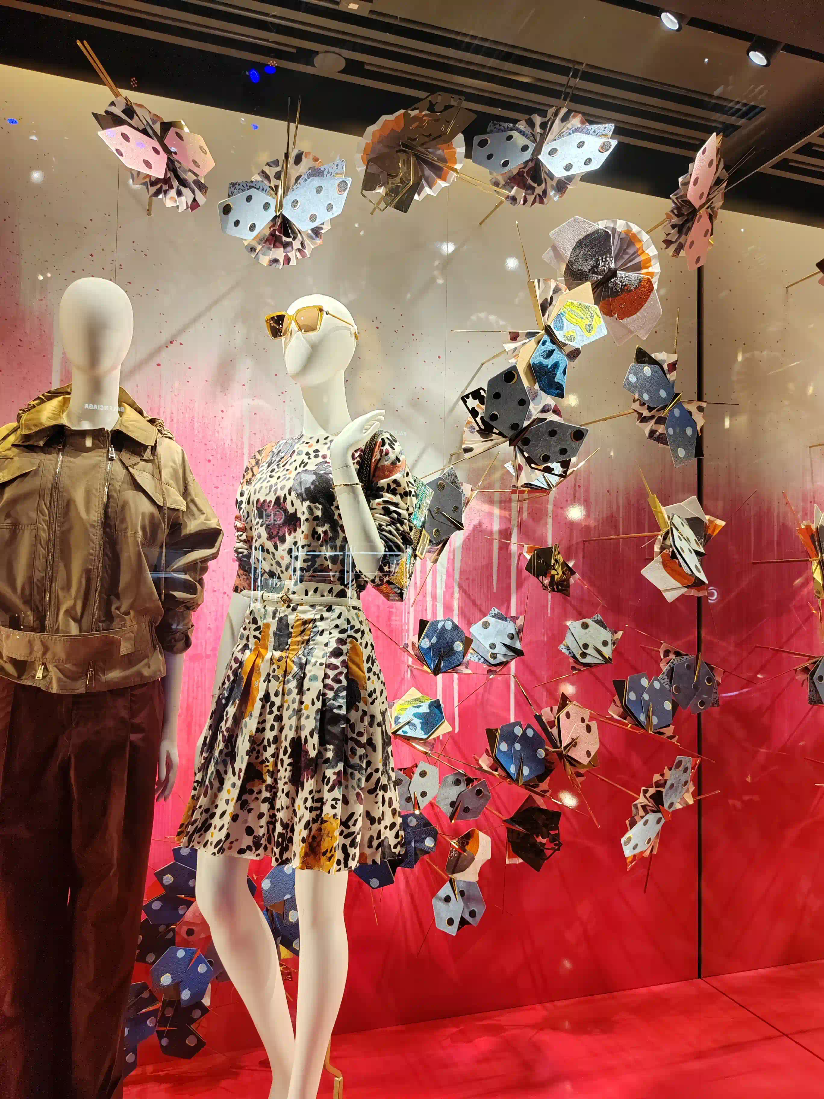 fendi window display, store display props, brand window display