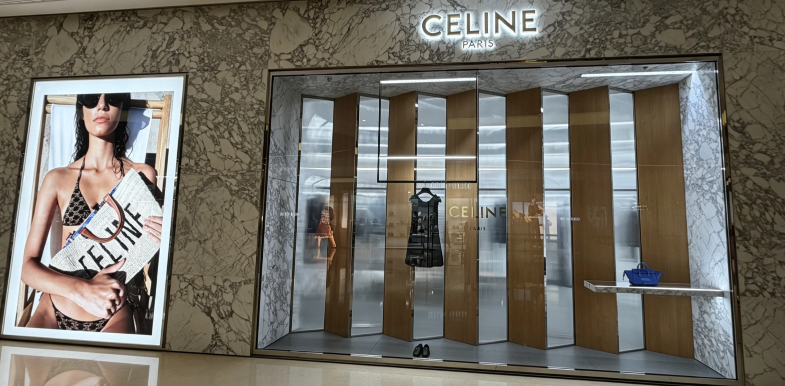 CELINE 2026 Spring/Summer retail window display examples